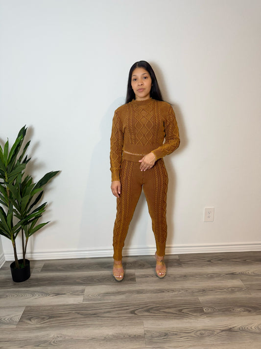 Lennox Knitted Set- Camel